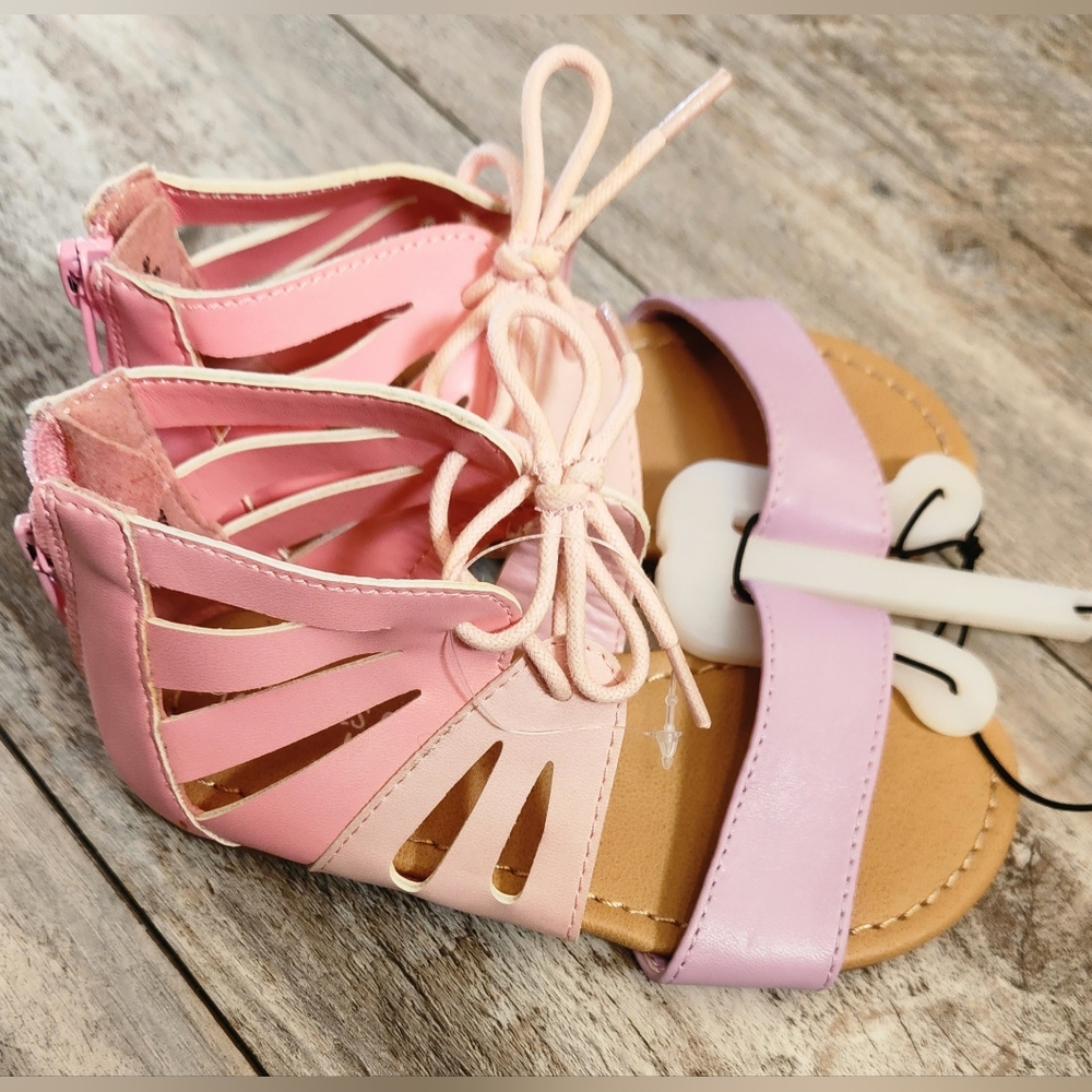Girls Multi Colored Caged Sandals